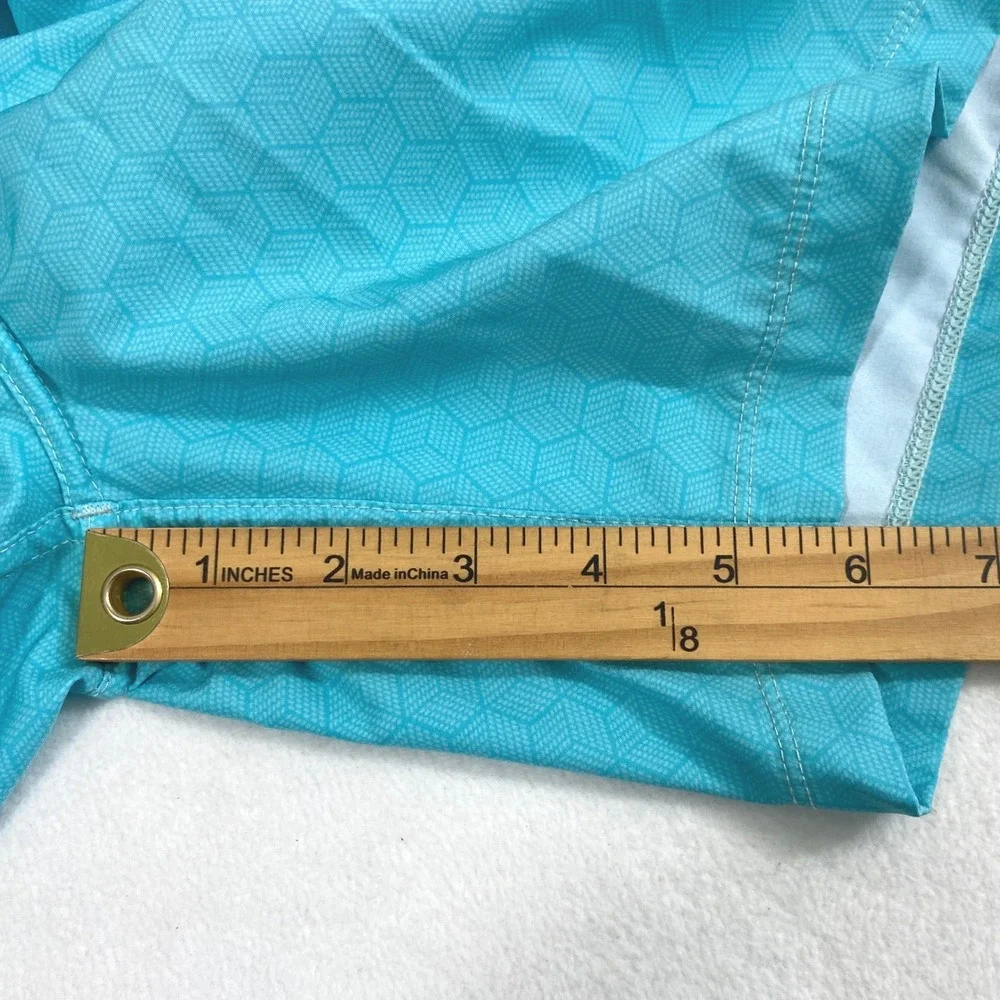 SSCO‎ Swim Shorts Mens 2X Turquoise Geometric Honeycomb 5.5